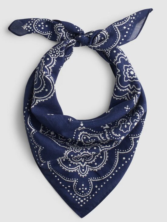 New Madewell Organic Cotton Fresh Blueberry Bandana - Picture 1 of 4
